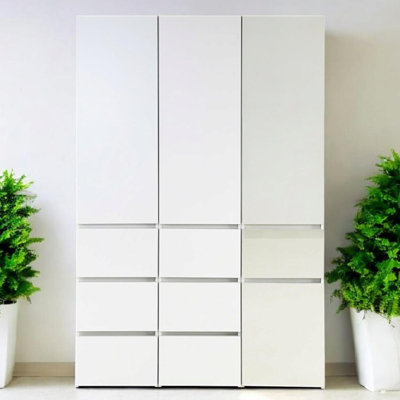 Modular Wood Closet System with Mirror