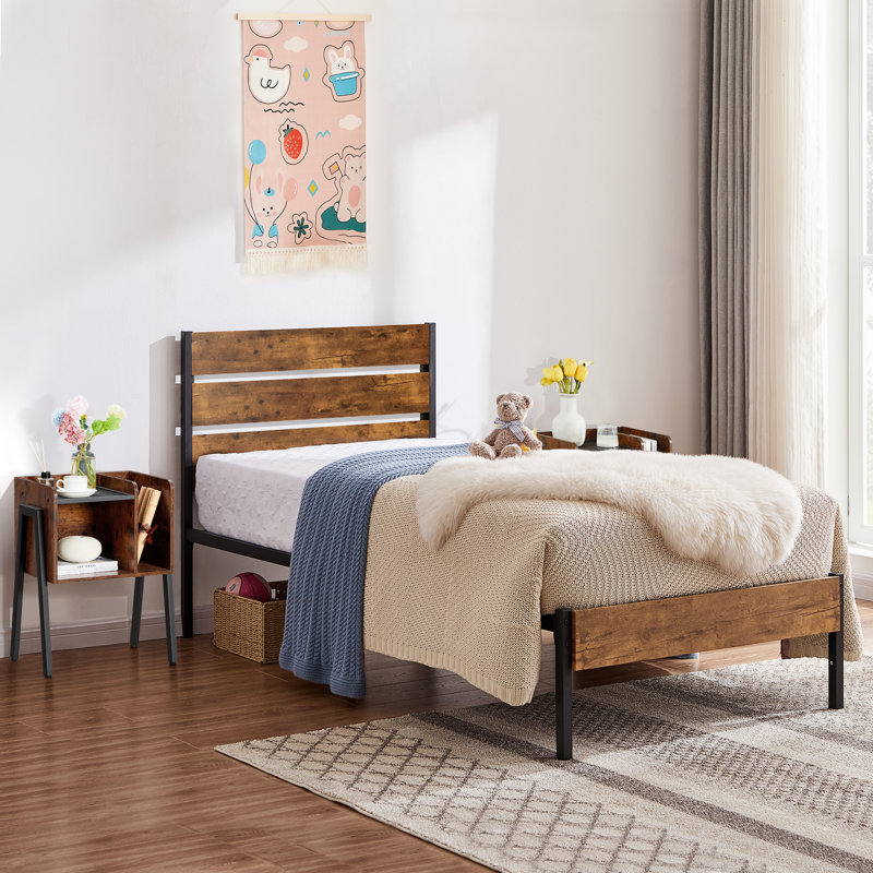 Alicia Steel Piece Bedroom Set, Twin