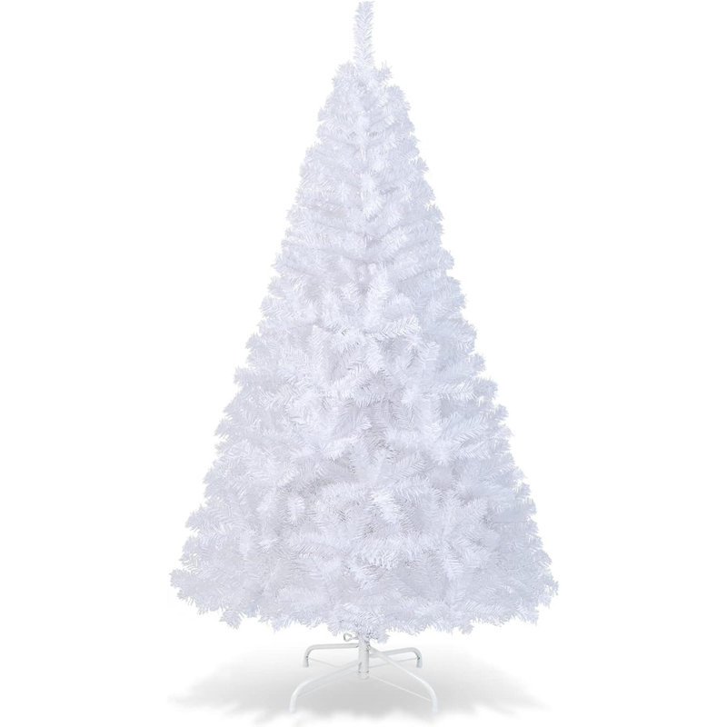 6 pi-PVC-Artificiel-Arbre de Noël-W-Stand-Fêtes-Saison-Intérieur-Extérieur-Blanc