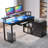 Ameliore 55.1" L Shaped Computer Desk with File Drawer, LED Lights and Keyboard Tray-595325558