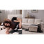Canapé-lit de 104 po de large avec charge USB, chaise de rangement, porte-gobelet pour appartement, salon-102716352