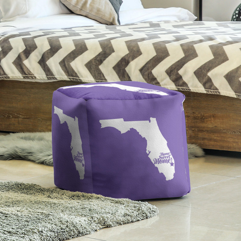 Repose-pieds à cubes palm beach home, Mauve