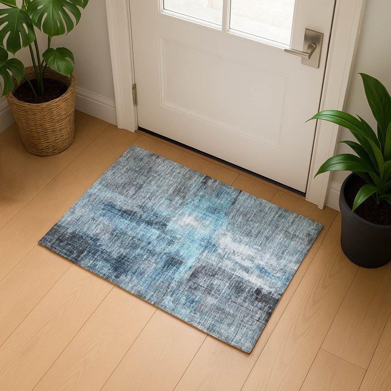 Premium Machine Washable Bucz AMF1759 Modern Rug, Rectangle 1'8" x 2'6"