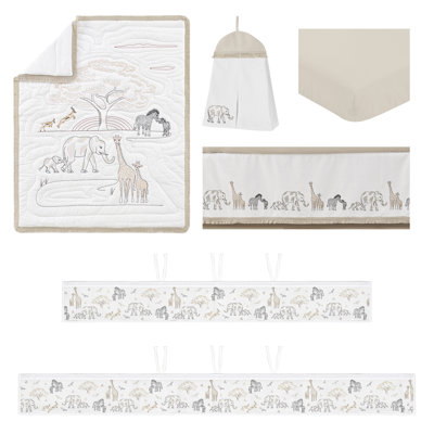 Literie 6p pour lit de bébé Jungle Safari 