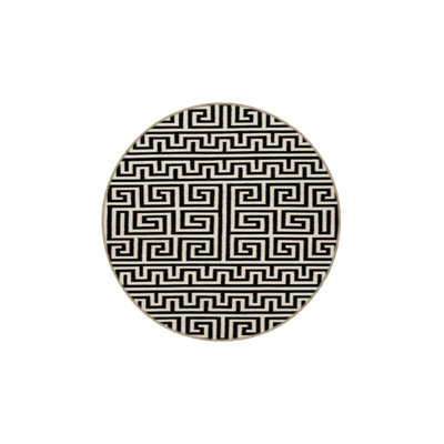 Tapis de sol noir tissé à motif géométrique moderne