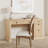 Fluted Home Office Desk Storage, 54" Modern Executive Desk with Charging Station, Wooden Computer Writing Desk with File Cabinet & Drawers for Study, Living Room-139565891