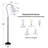68" Traditional Black Metal Floor Lamp
