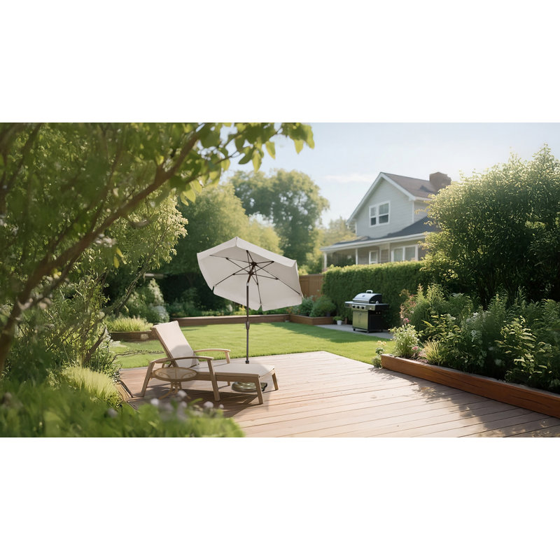 Parasol de marché 7,5 pi Home Garden, Bronze champagne, Naturel