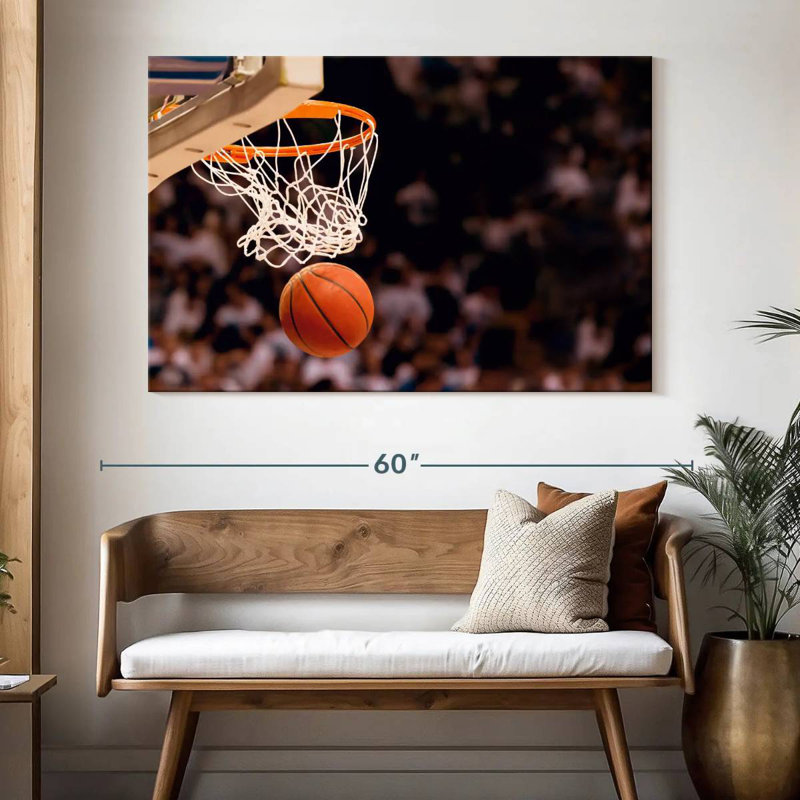 Ballon de basket-ball Sirecc, H 34 po x l 51 po