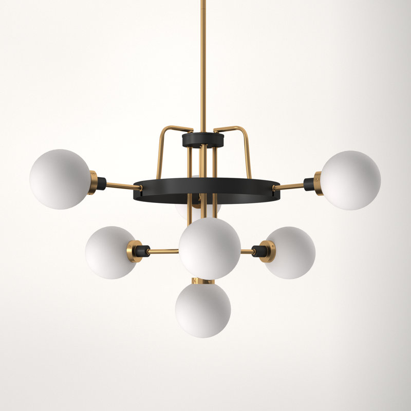 Andrea 7 Light Metal Dimmable Sputnik Chandelier