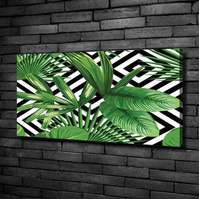 Tropical Leaves - No Frame Print on Glass
