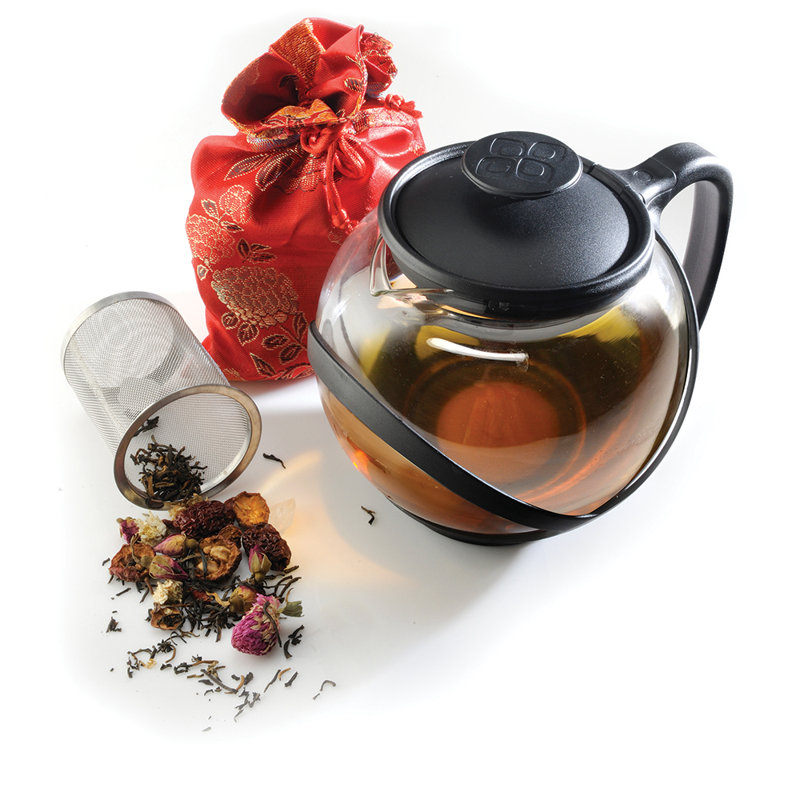 Ebern Designs Hannaley 40oz. Glass Teapot