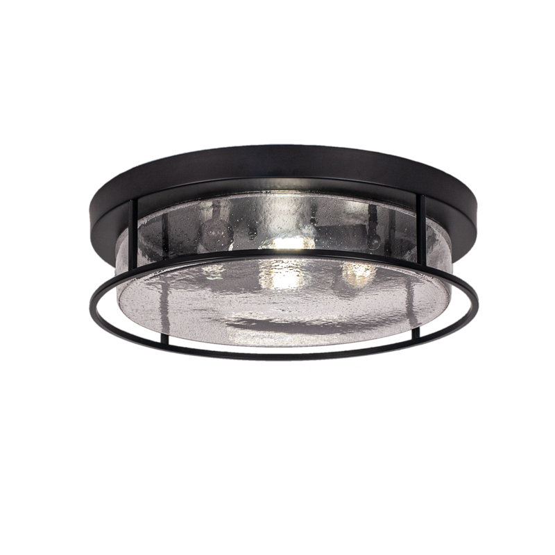 Plafonnier encastré 18 po, 4 ampoules, Noir mat