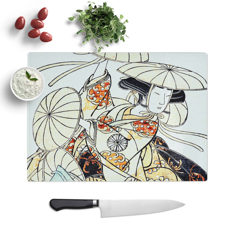 Tempered Glass Dancer Chopping Board, 39 cm W x 28.5 cm L