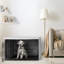 Couvre-chenil rayé blanc et gris pour chien 36 po par Sweet Jojo Designs