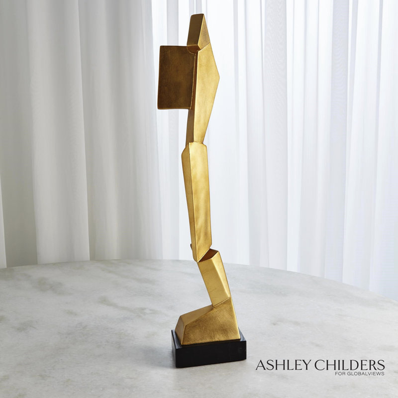 Facet Sculpture-Gold-Lg
