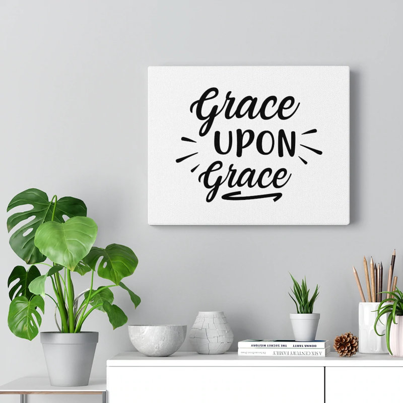 Grace Upon Grace - Wrapped Canvas Print, 28cm H x 36cm W