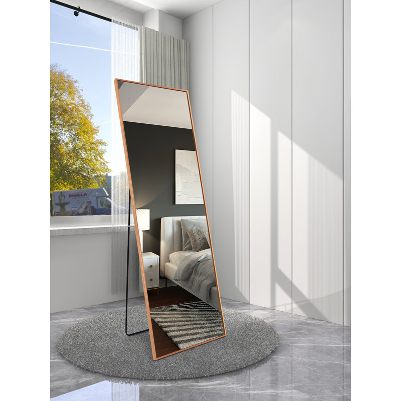 Daisy-Ann Full Length Rectangle Standing Bathroom Beauty Mirror, Copper