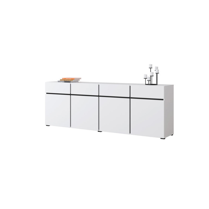 Ahlia 225cm Sideboard, White