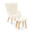 Upholstered Armchair With Footstool-135664584