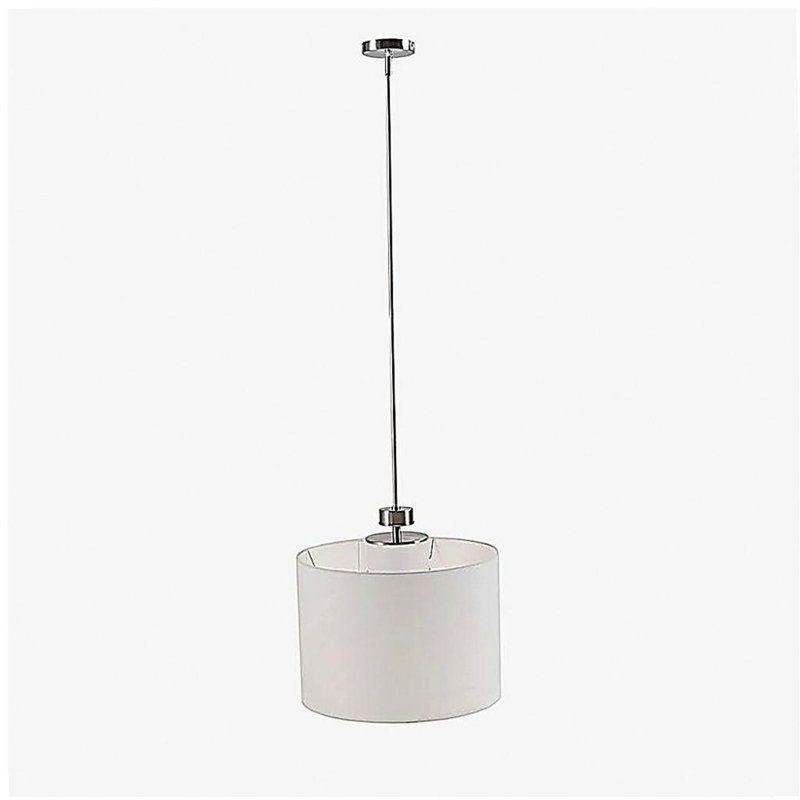 Lustre en métal avec abat-jour tambour Pacific