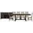 Extendable Trestle Dining Table With 2 Upholstered Benches And 2 Upholstered Side Chairs-2003290298