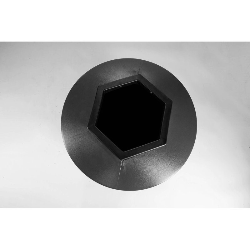 Black 45-Gallon Round Plastic Commercial Trash Can