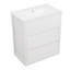 Meuble-lavabo 30 po avec lavabo en céramique et 2 tiroirs pleine extension, meuble-lavabo autoportant avec poignée libre à 45 °, glissières de tiroir à fermeture en douceur, blanc-917894748-917894750