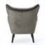 Fauteuil club en polyester avec pieds en bois de chêne-42970453