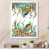 Toile avec cadre blanc