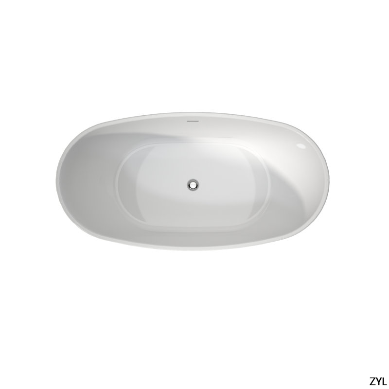 Baignoires autoportantes en acrylique, baignoires de trempage, baignoires profondes profondes, blanc