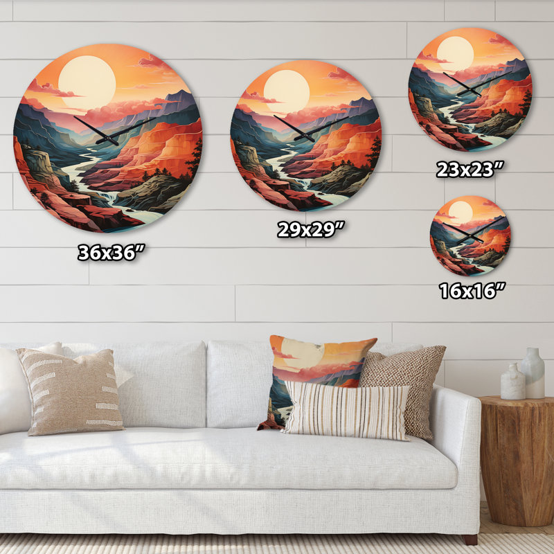 Horloge murale Canyon Majestic Palette II, Grand