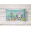  Christmas Tree and Saluki Fabric Indoor/Outdoor Throw Pillow