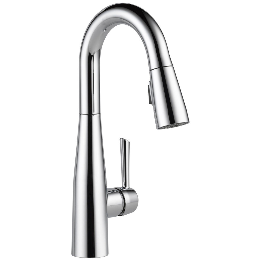 Essa Pull Down Sprayer Bar Faucet, Single Handle Prep Sink Faucet Delta 