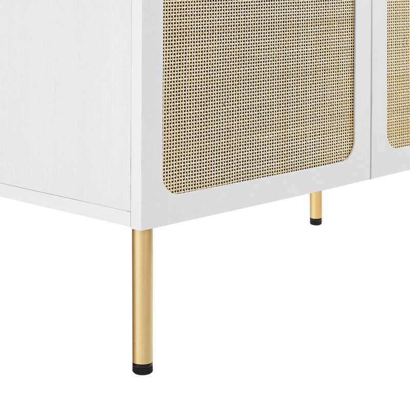 Modway Chaucer 36'' Single Bathroom Vanity with Wood Top, White/Gold, White