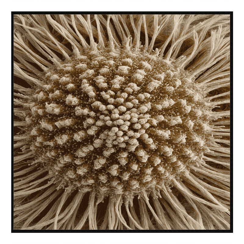 Machine Washable Nature Brown Area Rug, Square 7'