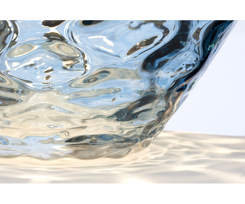 Blue Blown Glass 4 Way Table Lamp, Blue