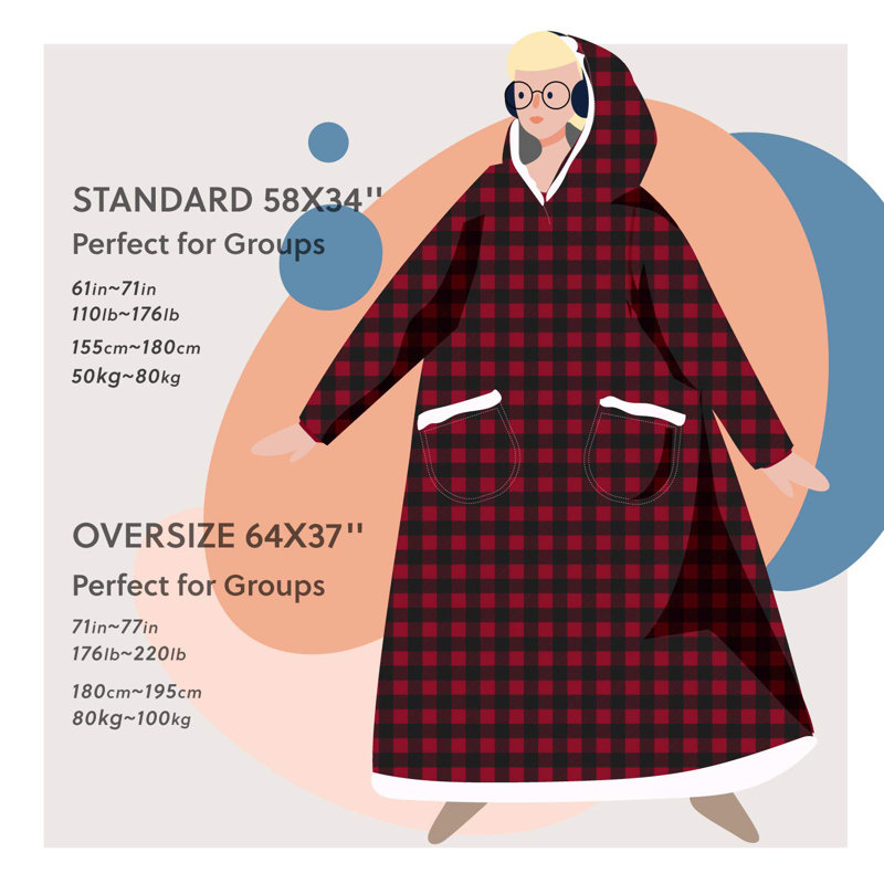Bedsure Long Wearable Blanket