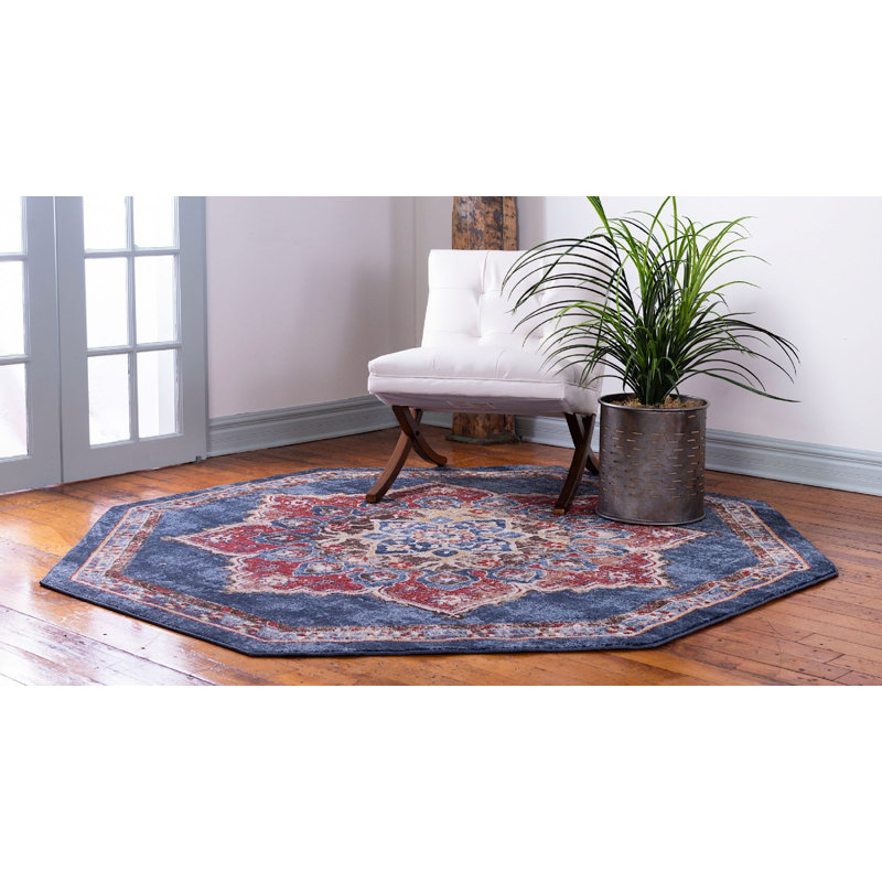 Tapis traditionnel Ulla couleur arctique, Octogone 7 pi