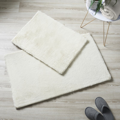 Rosenda Faux Fur Non-slip Bath Mat