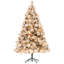 Arbre de Noël artificiel pré-éclairé 6,5 pi avec 350 lumières claires et 1107 pointes, arbre de Noël enneigé avec base en métal, arbre de Noël à charnières pour le bureau à domicile, vert