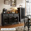 Buffet rétro en bois massif noir-45168017-45168021