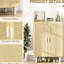 Buffet avec ornements de porte et tablettes réglables, blanc naturel pour un buffet élégant