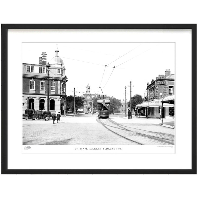 Lytham, Market Square 1907 - Single Picture Frame Print, 40cm H x 50cm W x 2.3cm D