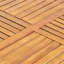 Élégante table de salle à manger carrée d'extérieur en bois d'acacia avec finition en teck pour le patio et la cour