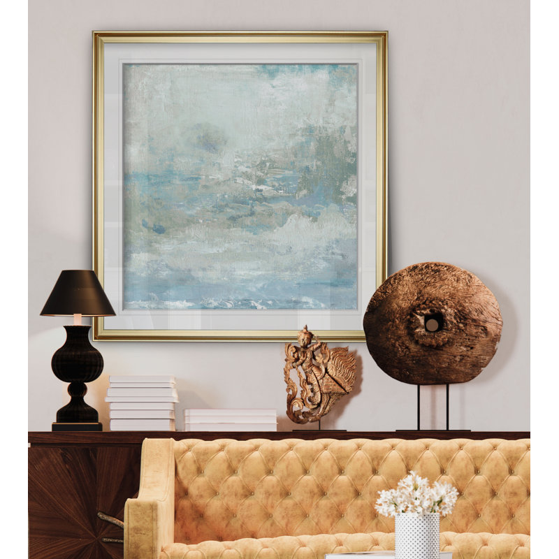 'Cloudscape' Oil Painting Print, 16" H x 16" W x 2" D, Gold Framed