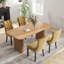 Ensemble de salle à manger rectangulaire à double piédestal avec table de salle à manger de style crème-1947038667-1947038668-1947038658