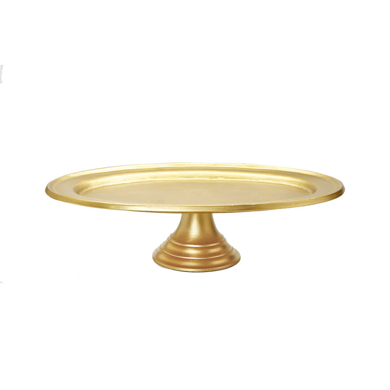 Plateau ovale doré