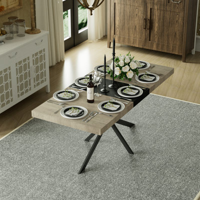 55.11" to 70.86"Rectangular Extendable Dining Table
