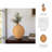 Decorative Round 3D Printed Vase for Home Decor – Contemporary Tall Flower Vase Perfect for Console, Dining Room Table, or Living Room Decor